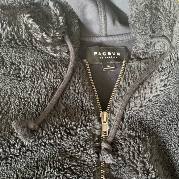 PACSUN 1/4 Zip Plush Sherpa Fleece Hoodie - Picture 10 of 11